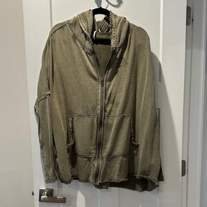 Free People Oversized Zip Hoodie